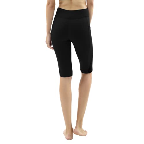 Private Island Women UPF 50+ Board Shorts Side Pockets Pants Swimsuit Beach Bathing Swim Rash Guard Yoga Bottom (RSLP)3