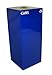 Witt Industries 36GC01-BL GeoCube Recycling Receptacle with Round Opening, Steel, 36 gal, Blue