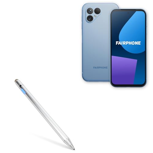 BoxWave Stylus Pen Compatible with Murena Fairphone 5 - AccuPoint Active Stylus, Electronic Stylus with Ultra Fine Tip - Metallic Silver