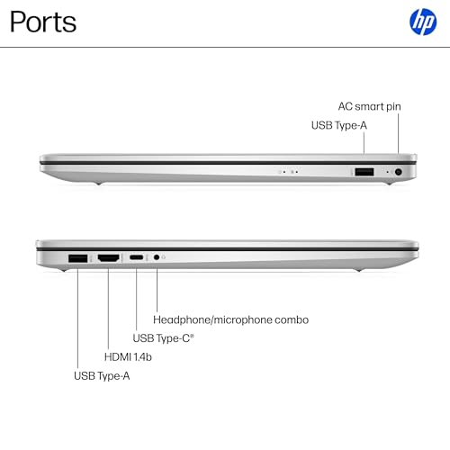 Image of HP 17 Laptop (17.3 inch FHD, Intel 10-Core i7-1355U, 32GB RAM, 1TB SSD) for Business, Home, Students, Long Battery Life, Narrow Bezel, Numeric Keypad, Wi-Fi 6, Fast Charge, Webcam, Win 11 Home