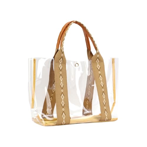 Sac à main en PVC transparent grand format pour le rangement et la plage