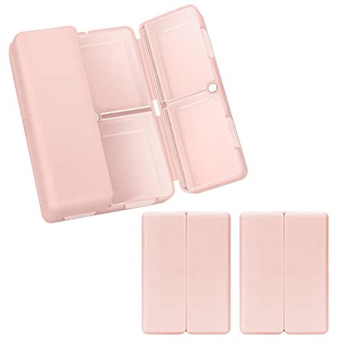 Image of FYY Travel Pill Organizer, Small Pill Box Medicine Case-2pcs Pink