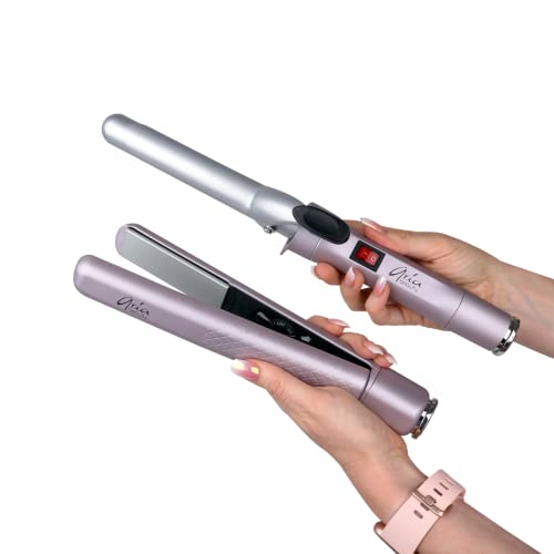 Set Aria Beauty Pop N Lock plancha y rizador miniatura 1