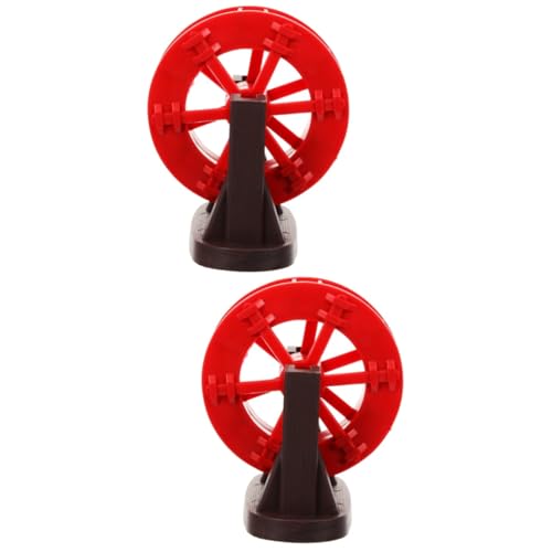 BESPORTBLE 2St Wasserrad-Ornamente wasserspielzeug kinderwasserspielzeuge Feature-Pumpe Aquarium Diffusor Tank Wasserzubehör für den Steingarten Räder für Hochdruckreiniger Plastik rot