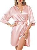 DAMEN SEXY MORGENMANTEL - Seide Robe ist für jedermann geeignet, jeder kann eine Größe finden, die ihnen passt, es wird Sie richtig passen und bequem machen.