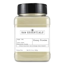 Raw Essentials Honey Powder - Distinct Honey Flavor - Used in Beverages, Bread and Desserts - 8 Ounce Container