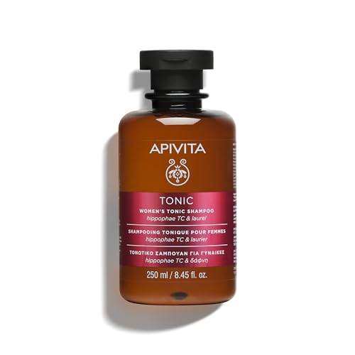 Apivita Tonic Women's Shampoo for Thinning Hair | Strengthens & Promotes Hair Growth with Hippophae Tonic Complex, Laurel & Propolis, Silicone-Free, 250 mL / 8.45 oz