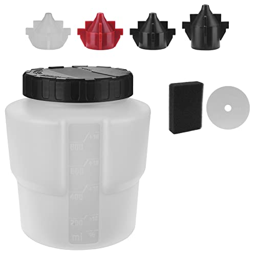 NEU MASTER Paint Sprayer N3140 Accessories Kits, Including 900ml Container & Cover, 4 Nozzles, Cap Sealing Washer, Sponge Filter.