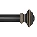 Ivilon Drapery Treatment Window Curtain Rod - Square Design 1 1/8 Rod. 120 to 240 Inch - Antique Black
