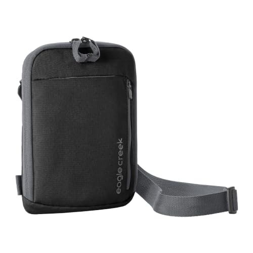 Eagle Creek Stash RFID Crossbody Bag Lightweight Secure Travel Bag with RFID Blocking Adjustable Strap & Multiple Pockets - Everyday Essentials & Travel Safety - Black