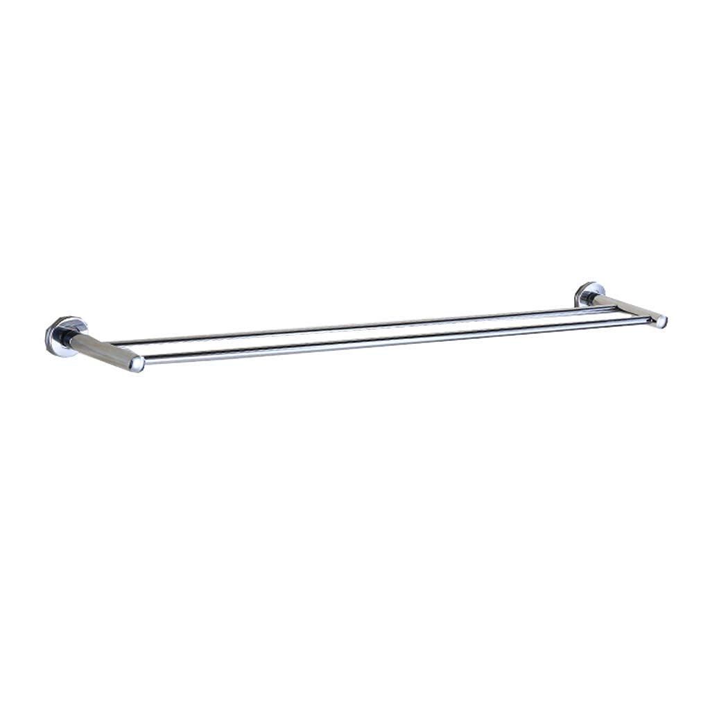 Porte-serviettes double pour salle de bain au design épuré et fixation robuste