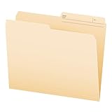 Pendaflex File Folders, 100-Pack, Letter Size, 1/2-Cut Reversible Tab, Manila, for File Cabinets, File Organizer, Corporate Office, School and Business Document Organization