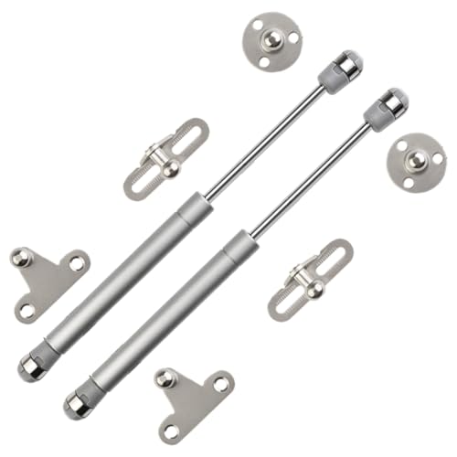 2 Amortiguadores de Gas para Puertas de Armario, 270mm/20kg Máx, Fuerza de Cierre 200N, Para Estanterías y Muebles