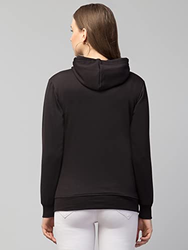 Image of Women's Solid Casual Zipper Cotton Relaxed Fit Sweatshirt for Winter