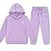 IEPOFG Kids Track Suits Boys Boys Girls Fleece Sweatsuit 2 Piece Outfits Hooded Sweatshirts and Sweatpants Fall Winter Fashion Jogger Sets for Kids