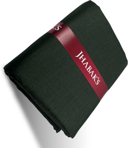 Image of JHABAK'S Men's 100% Pure Cotton Unstitched 1.7 Meters Shirt Piece - 3.25 Meters Suit Fabric Set with Cufflinks (Multicolour, All Weather Fabric, Attractive Box)