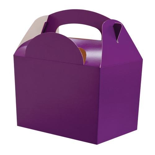 15 x Purple Birthday Party Food Gift Boxes - Kids Lunch Food Meal Box