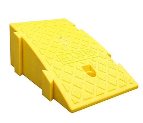 Rampa de umbral para puerta de plástico resistente para bordillos, portátil para sillas de ruedas, automóviles, vehículos, monopatín, motocicleta (Amarillo, #25) miniatura 1