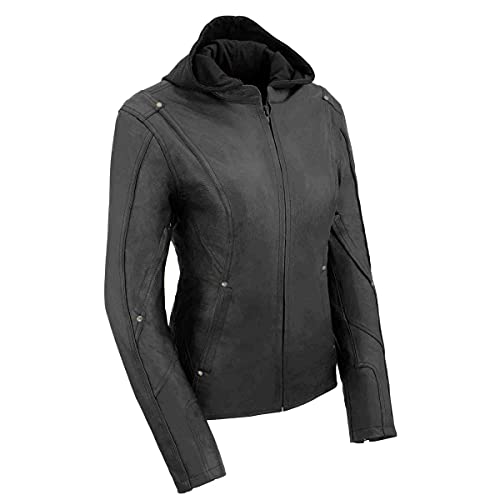 Amazon.com: Milwaukee Leather MLL2555 Women's Black 3/4 Hooded