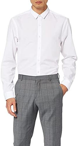 SELECTED HOMME Herren Slim-Fit Anzughose – Kariert, Grau, Mit Stretch, Elegant & Bequem