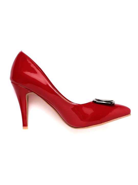 Women Chic Patent Textured Stiletto Heel Pump-image-31