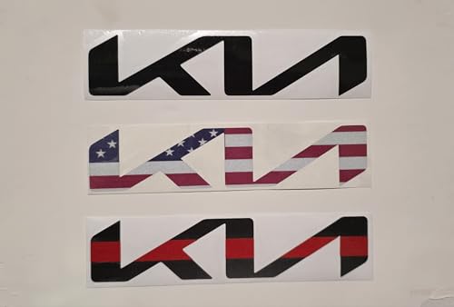 Image of Reflective Emblem Overlay-Red-for KIA - One Size only