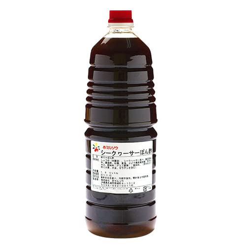 シークヮーサーぽん酢 1.8L×3本 赤マルソウ 本醸造醤油と沖縄産の青切シークワーサー果汁を使用したポン酢
