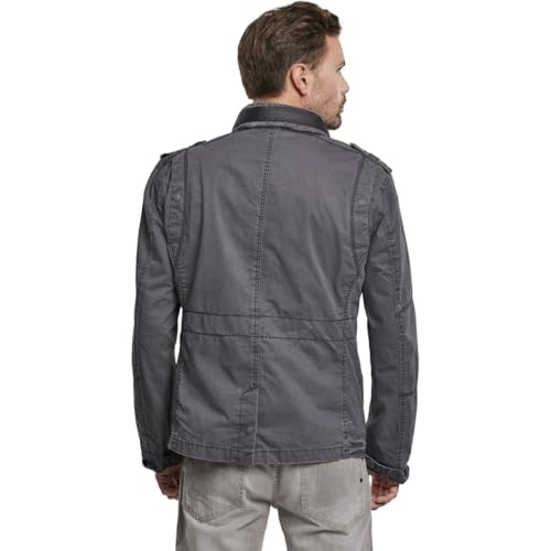 Image of Men's Stylish Weatherproof Active Everyday Outdoor Field Jacket with Stand-up Collar & Concealed Hood