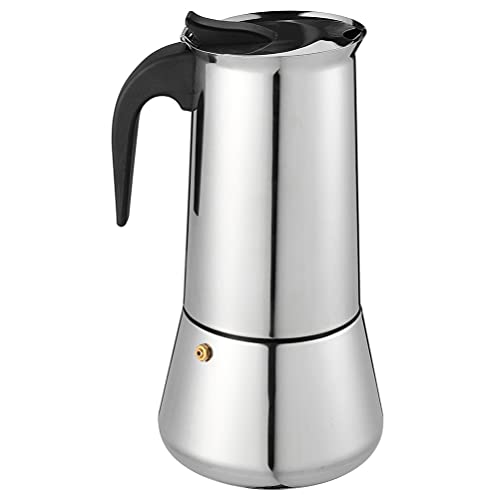 anfoalfmo 1 olla de acero inoxidable para estufa, cafetera espresso de acero inoxidable, cafetera de acero inoxidable, hervidor de té, espresso, café, suministros de manualidades, concentrado/173