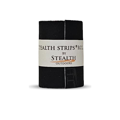 Stealth Strips Camo Silencing Tape | Self Adhesive Silencing Fabric | Great for Quieting All of Your Metal Hunting Gear and Accessories (Tactical Black, 2.5" Wide)