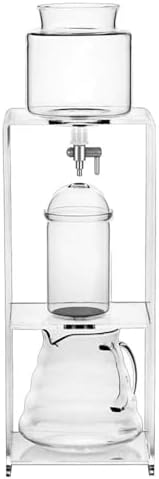 Cold Brew Drip Tower - 600ML Ice Coffee Maker with Adjustable Flow, Stainless Steel Filter & Acrylic Base, Perfect for Office Coffee Lovers - Slow Drip Cold Brew System