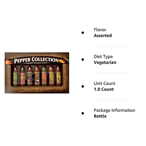 Dat'l Do It Pepper Collection-7 Bottles Assorted Hot Sauces Gift Set #TOP5