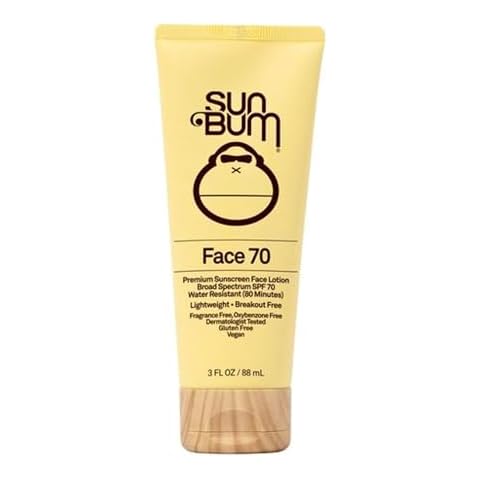 Sun Bum Original SPF 70 Sunscreen Face Lotion | Broad Spectrum Moisturizing Facial Sunblock with Vitamin E | Oil Free | Hawaii 104 Act Compliant (Octinoxate & Oxybenzone Free) | Travel Friendly | 3 oz Cover