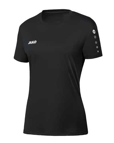 JAKO Damen Trikot Team Damen (Kurzarm), Schwarz, 36 JAKO Damen Trikot Team Damen (Kurzarm), Schwarz, 36