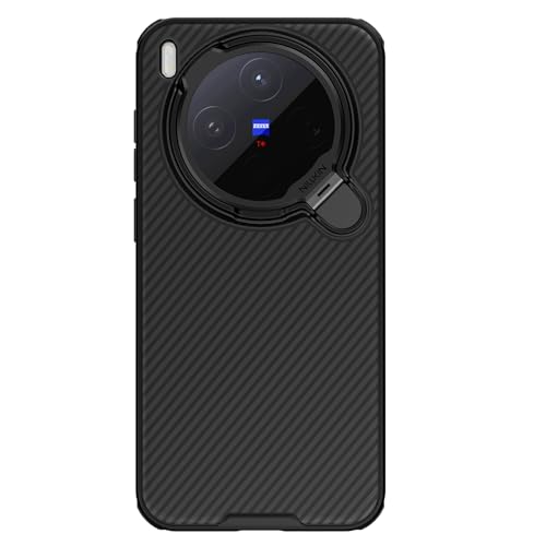 Image of PRITO for Vivo X300 Case with Camera Cover, Compatible with MagSafe, Full Camera Protection, Shockproof Protective, Adjustable Kickstand, Case with Stand. (Black, X300)