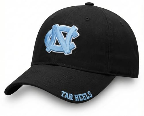 Gorra de béisbol negra oficial UNC ajustable miniatura 1
