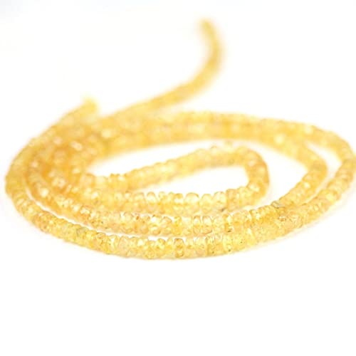 Saphir jaune micro facetté 2.6-3 mm pour éliminer le ternissement de vos colliers