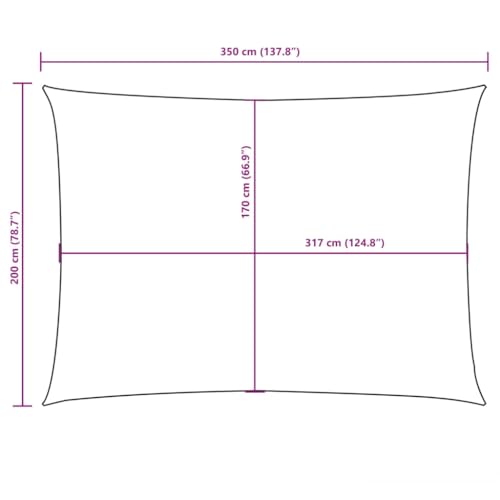 vidaXL Sonnensegel Wasserfest Sonnenschutz Windschutz Sonnendach UV Schutz Garten Terrasse Balkon Oxford-Gewebe Rechteckig 2x3,5m Anthrazit