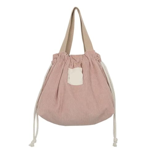 Bolsa de almuerzo de lona de pana con acabados textiles de alta durabilidad