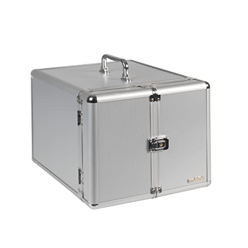Mallette monnaie aluminium capsules 64mm coffret de rangement velours