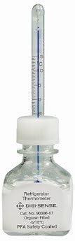 Digi-SenseRefrigerator Verification Thermometer; -5 to 15C, PFA Coated