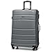 Produktbild WITTCHEN Globe Line Großer Koffer Trolley Reisekoffer aus ABS Hartschale 4 Rollen Zahlenschloss | Größe L | Grau Lufthansa/Eurowings/Ryanair/Condor/Discover Airlines