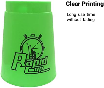 Stacks Cups, 12 Pack Quick Speed Stacking Cups Set with Carry Bag Sports Training Game Toy for Travel Party Challenge Competition, Green