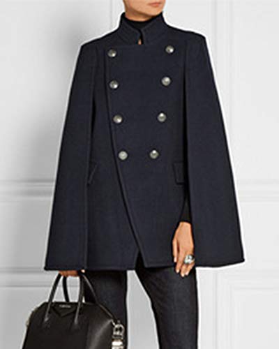 PengGengA Donne Lana Cape Stile Militare Cappotto