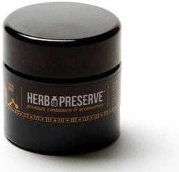 Herb Preserve Quarter Oz (100 ml - Short Size) Capacity Screwtop Jar Black Ultraviolet Refillable Glass Stash