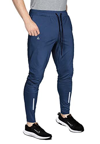 Image of AVOLT Dry Fit Track Pant for Men I Slim Fit Athleisure Running Gym Stretchable Track Pant (M, Airforce)