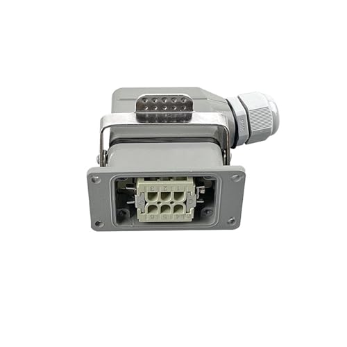 Conector rectangular industrial HDC-HE-006 con conexion por tornillo 16A 500V 7