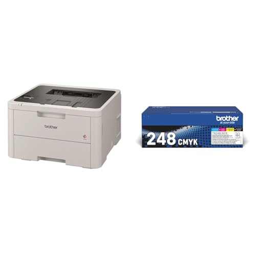 Brother HL-L3220CWE Farb-LED-Drucker mit WLAN Original TN-248VAL Toner 4er-Pack Schwarz,Gelb,Cyan, Magenta