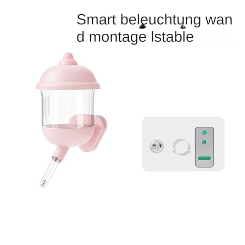 Botella de agua magnética para hámster con luz nocturna antigoteo 6