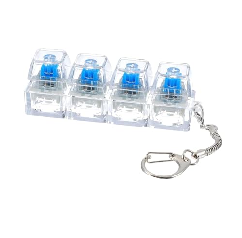 Image of Keyboard Keychain for stress Relief, Keyboard Fidget Keychain Keyboards Decompression Button Finger Clicker Toys Sensory Fun Toys Button Stress Relief Fidgets Gifts to Relieve Stress for Adults